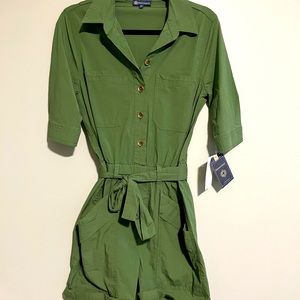 Democracy romper. “Chive” coloring. XS. NWT
